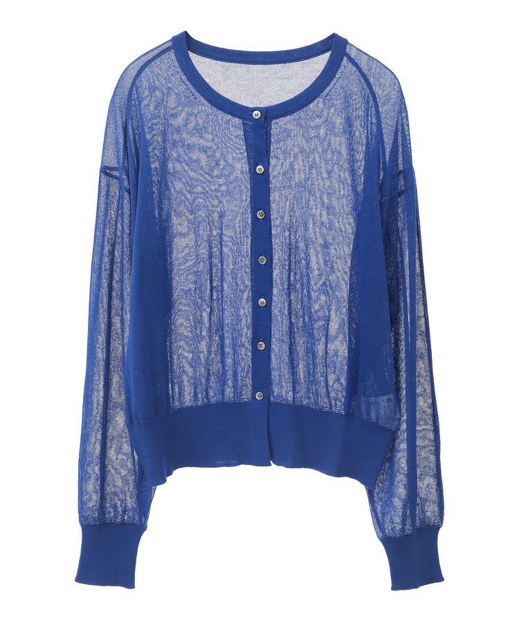 earth music&ecology「接触冷感シアークルーニットカーディガン」|カーディガン|