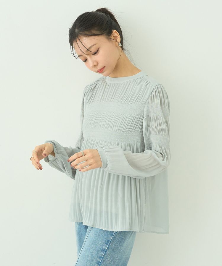 earth music&ecology「マジョリカプリーツブラウス」|シャツ・ブラウス|