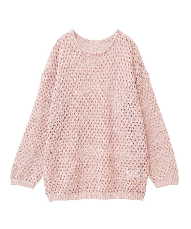 earth music&ecology「カラーメッシュプルオーバー」|チュニック|