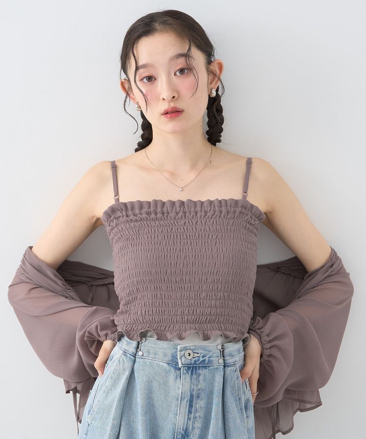 earth music&ecology「SET2点シアーシャーリングブラウス＋インナー」|シャツ・ブラウス|