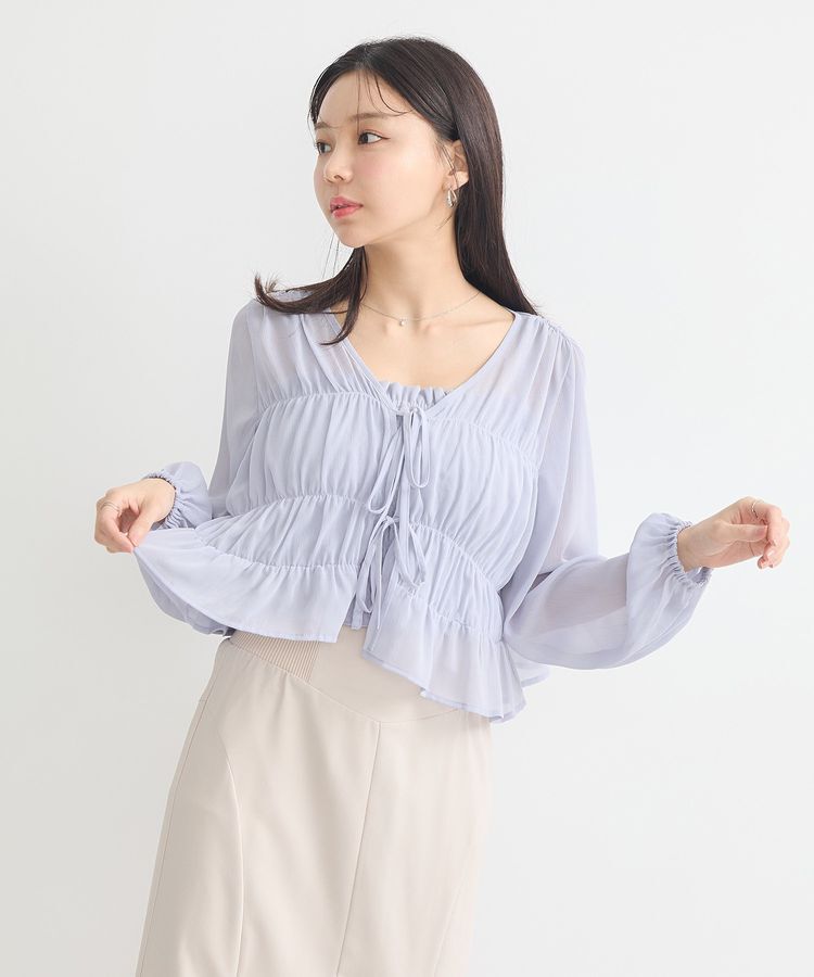 earth music&ecology「SET2点シアーシャーリングブラウス＋インナー」|シャツ・ブラウス|