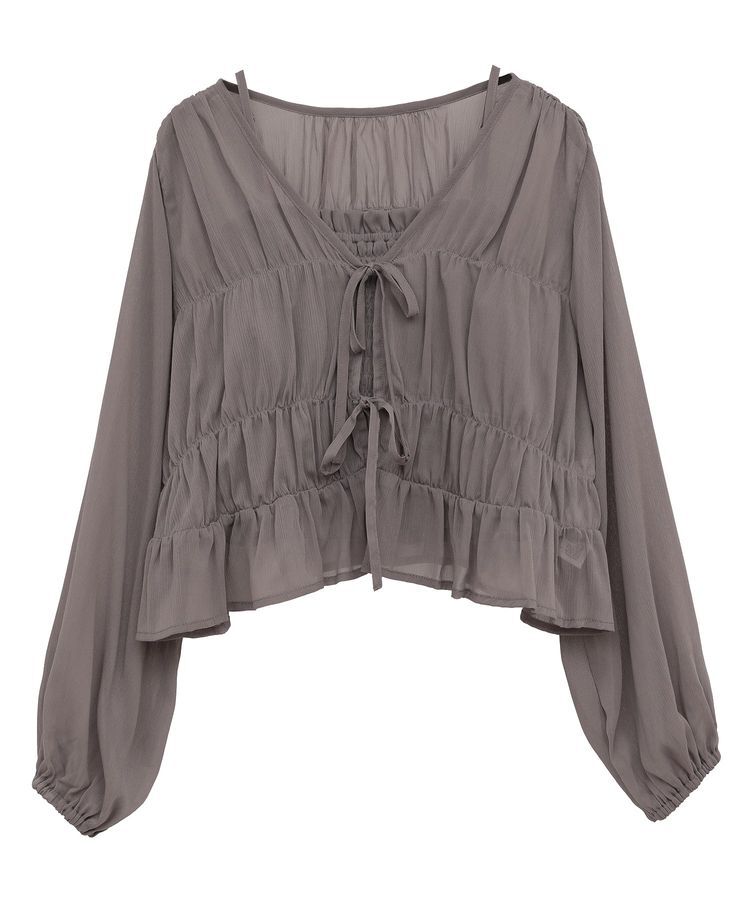 earth music&ecology「SET2点シアーシャーリングブラウス＋インナー」|シャツ・ブラウス|