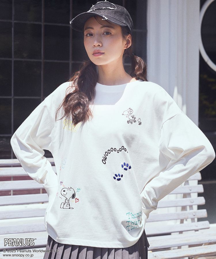 earth music&ecology「PEANUTS/earth マルチカラーアートロンT」|Tシャツ・カットソー|