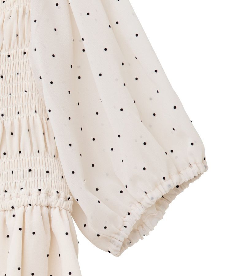 earth music&ecology「SET2点フロッキードットブラウス＋スカート」|スーツ|