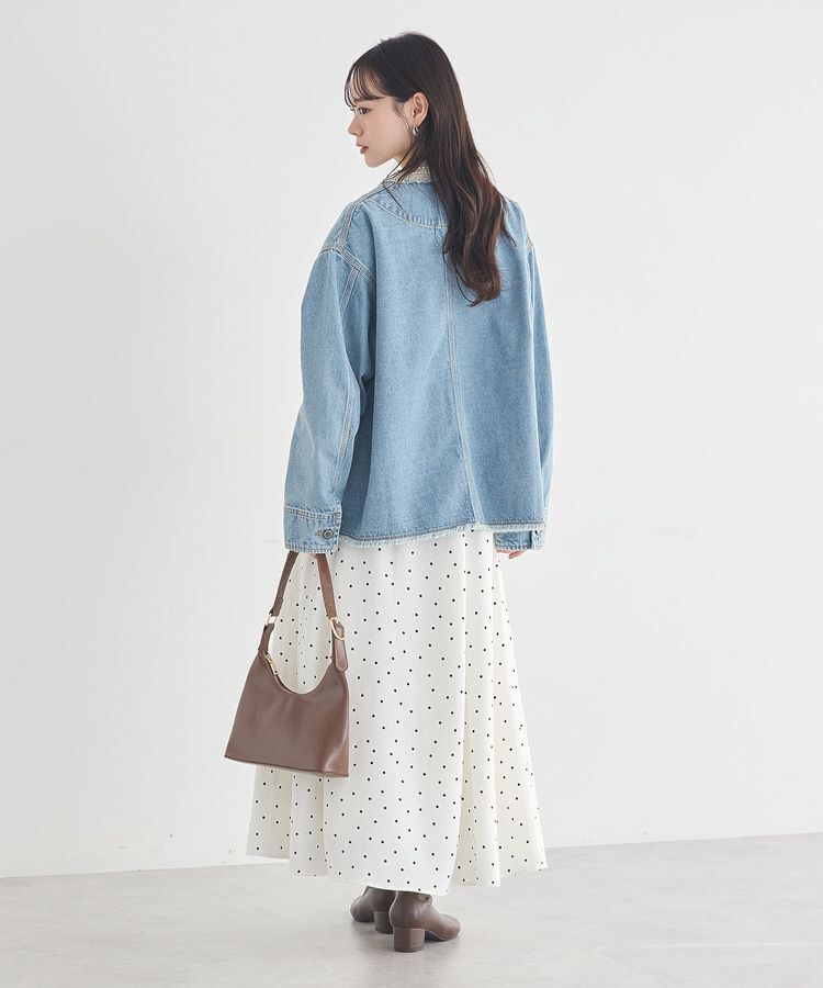 earth music&ecology「デニムノーカラーカバーオール」|テーラードジャケット|