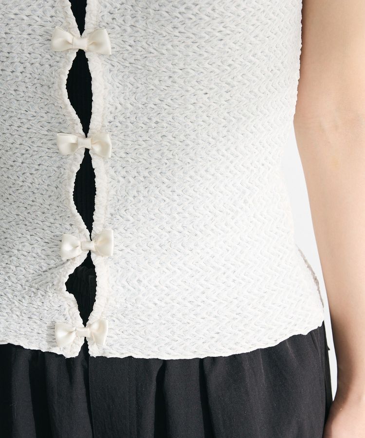 Green Parks「・swing by フロントリボンプルオーバー」|Tシャツ・カットソー|