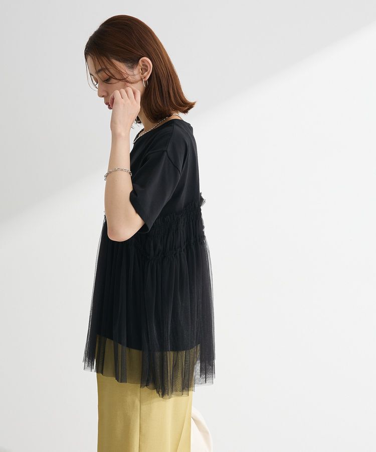 Green Parks「・ELENCARE DUE チュールドッキングTEE」|Tシャツ・カットソー|