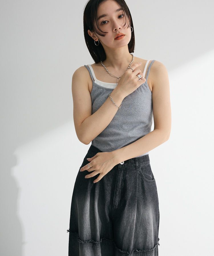 Green Parks「・Petit Fleur レイヤードキャミ(カップ付)」|インナー|