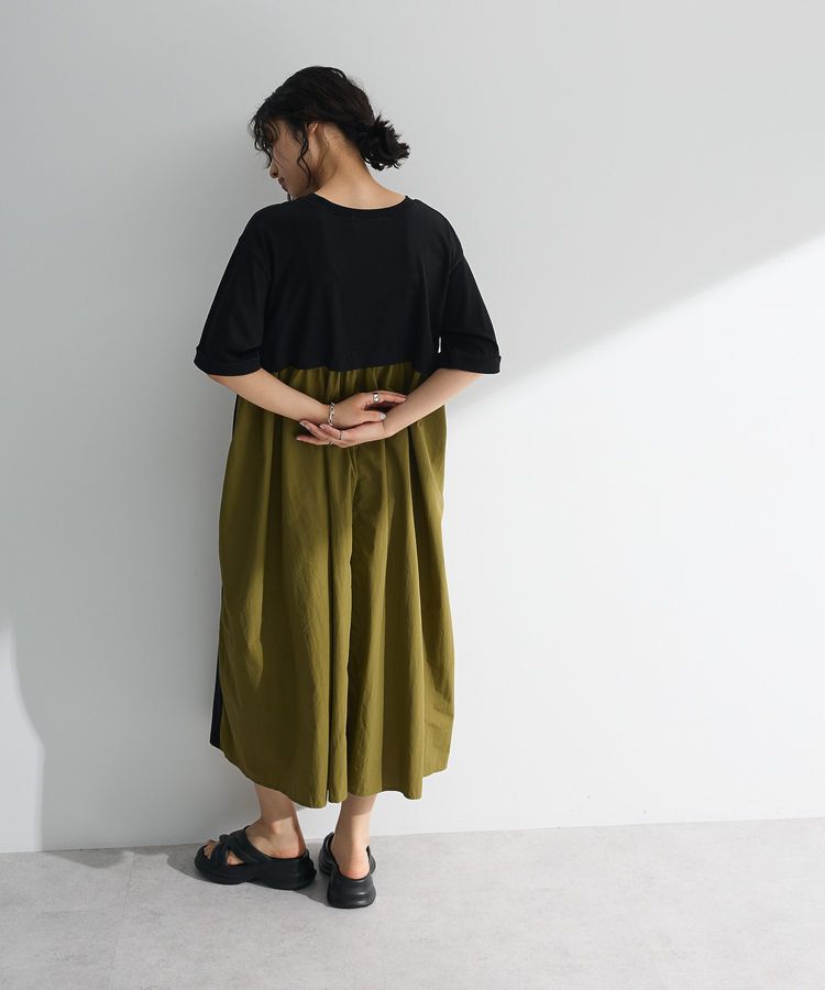 Green Parks「ナイロンドッキングロゴワンピース」|ワンピース|