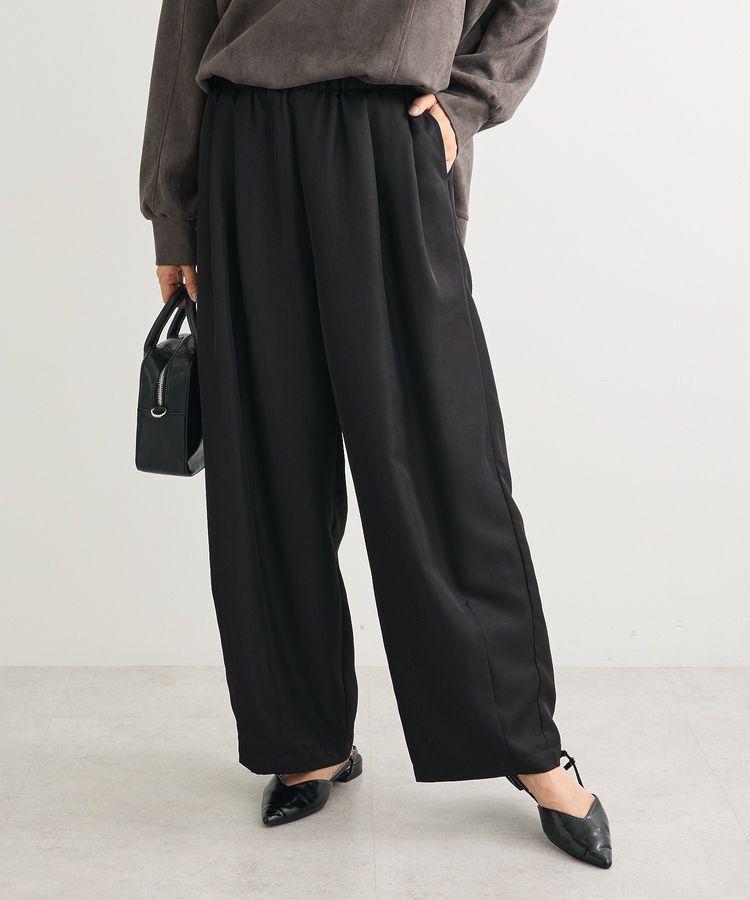 Green Parks「・ELENCARE DUE ツイルタックコクーンパンツ」|その他|Black