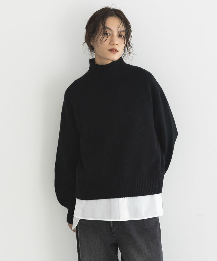 GARAGE OF GOOD CLOTHING「【日本製】カシミア混タートルプルオーバー」|ニット・セーター|Black