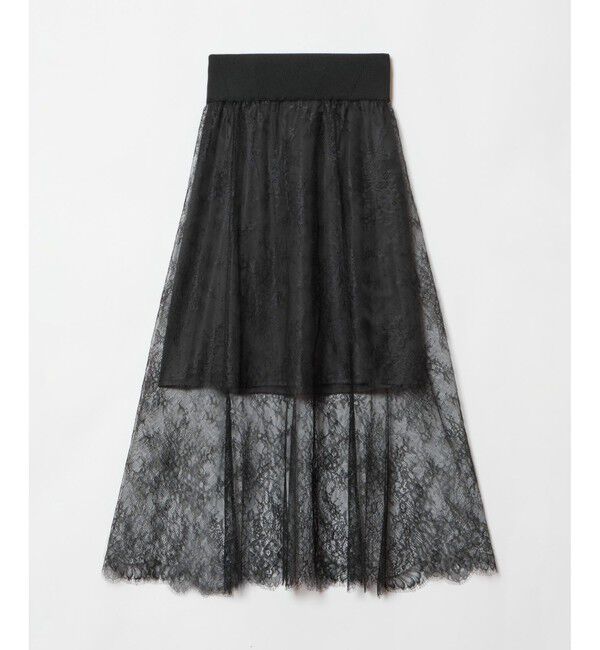 allureville「フラワーレースシースルースカート」|スカート|