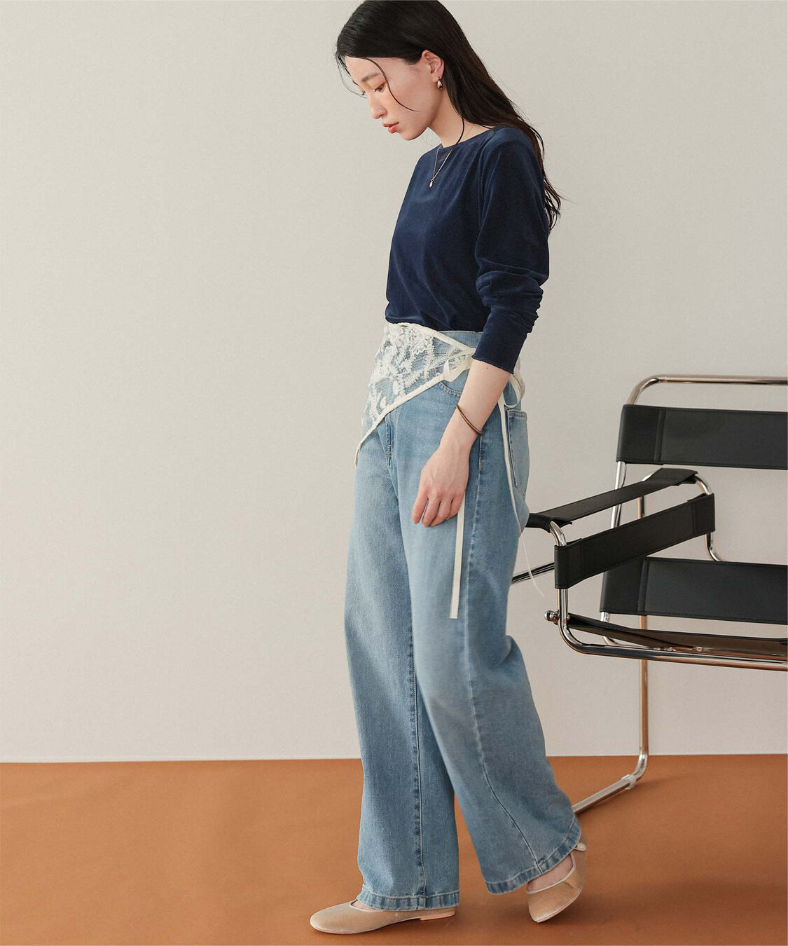 titivate「シアーベロアロングTシャツ」|Tシャツ・カットソー|