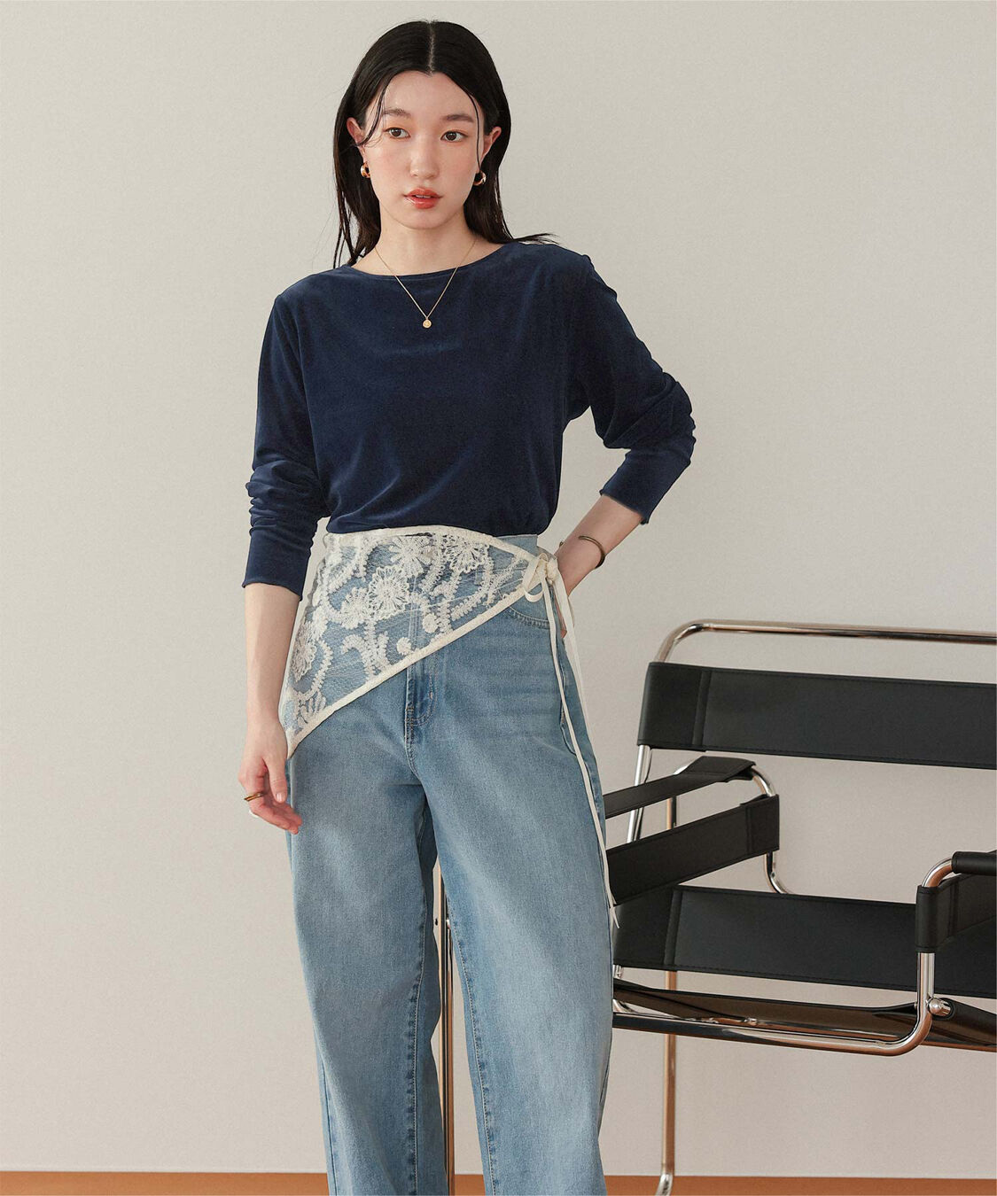 titivate「シアーベロアロングTシャツ」|Tシャツ・カットソー|