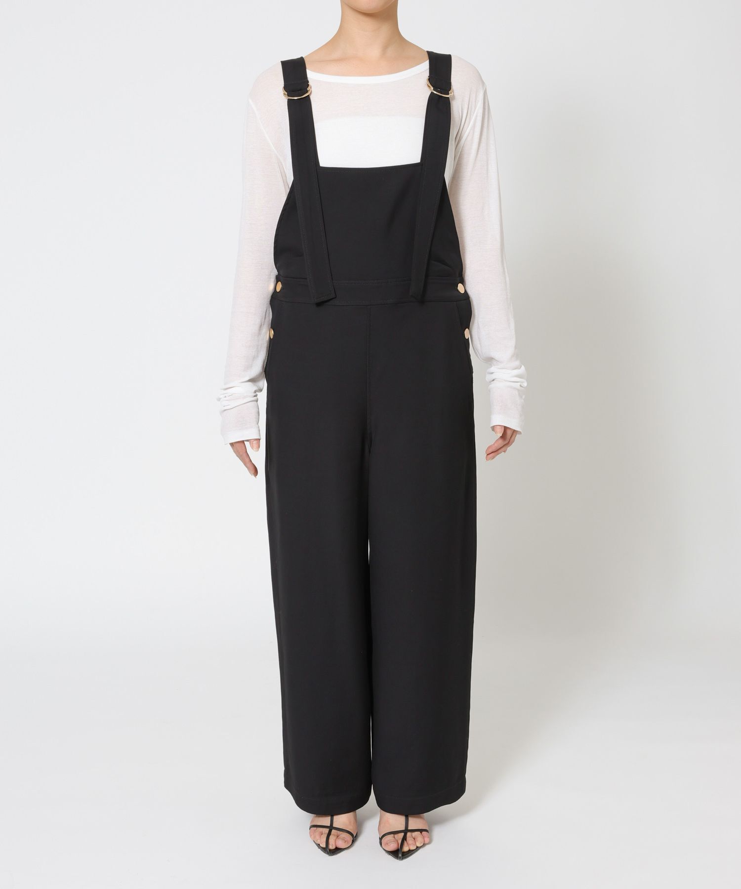 BABYLONE「ヴィスコースダブルクロスサロペット」|オールインワン|