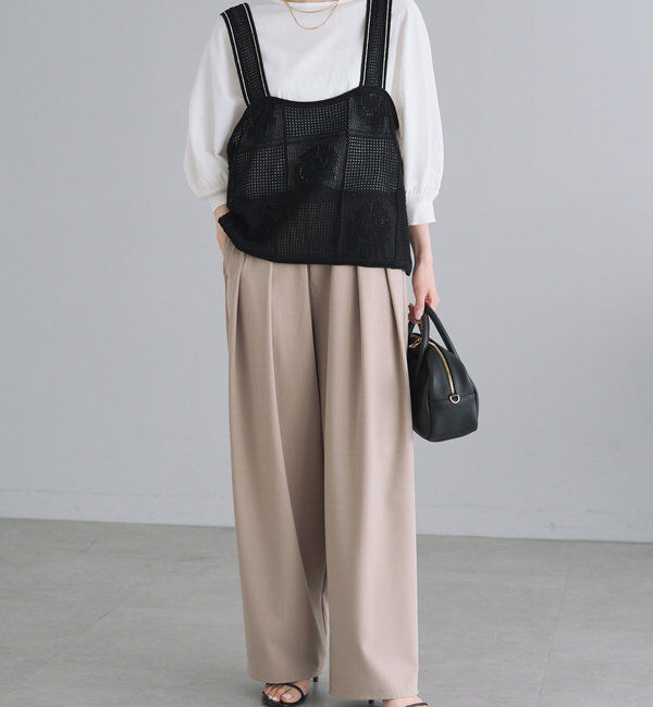  「配色透かし編みビスチェ」|ニット・セーター|