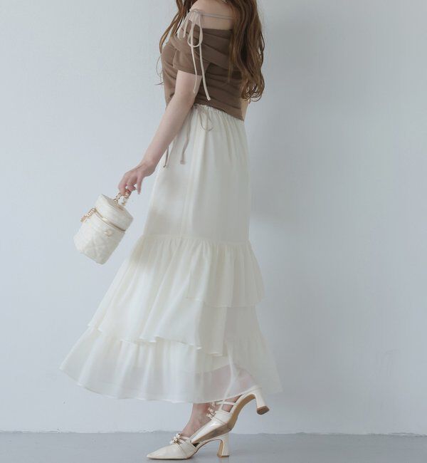  「ロングティアードスカート」|スカート|