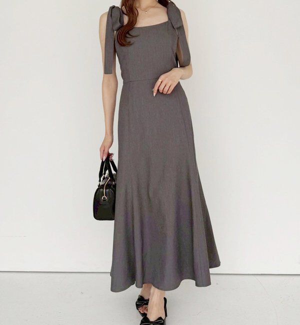  「【新色追加】着痩せ効果抜群/マイナス5キロ見えキャミワンピ」|ワンピース|