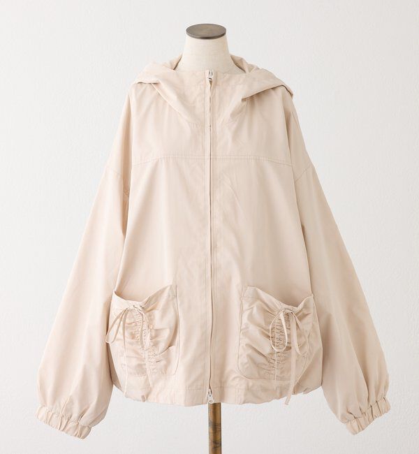  「ドロストリボンポケット付きマンパ」|ダウンベスト・ベスト|