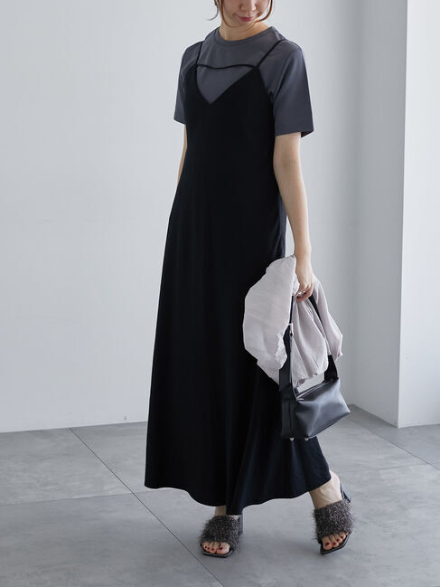 Te chichi「前後2WAYフィブリルキャミワンピース《2025summer catalog item》」|ワンピース|ブラック