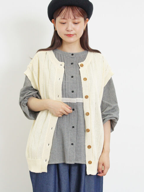 Samansa Mos2「テープヤーン前後2WAYベスト」|ダウンベスト・ベスト|