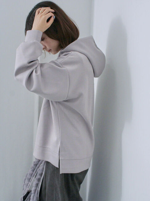 Samansa Mos2 blue「ダンボールパーカー」|Tシャツ・カットソー|