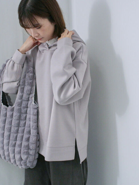 Samansa Mos2 blue「ダンボールパーカー」|Tシャツ・カットソー|