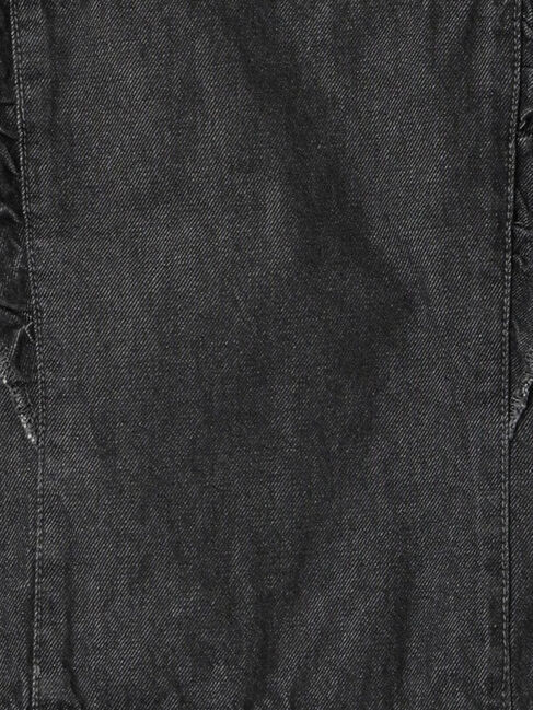Samansa Mos2 blue「【ECO DENIM】ショルダーフリルベスト」|ダウンベスト・ベスト|