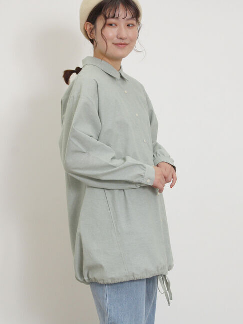 Samansa Mos2「裾ドロストチュニック」|シャツ・ブラウス|