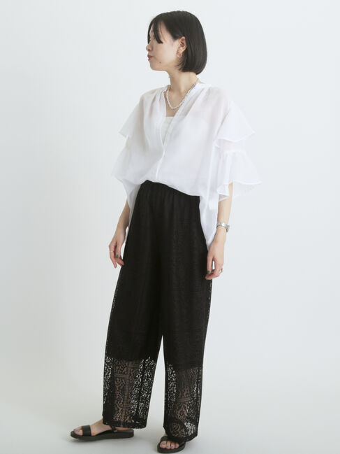 sm2rhythm「ボイルラッフルブラウス」|シャツ・ブラウス|