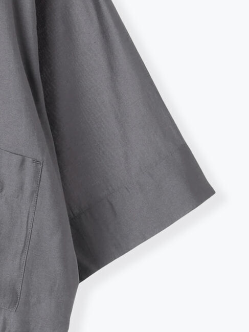 Samansa Mos2 blue「シアー開襟シャツ」|シャツ・ブラウス|