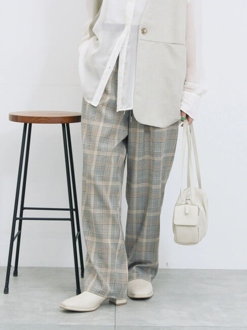 Samansa Mos2 blue「ダブルウエストアソートイージーパンツ」|その他|