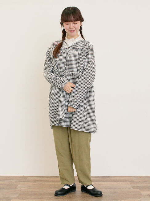 Samansa Mos2「◎サッカーチェックチュニック」|シャツ・ブラウス|