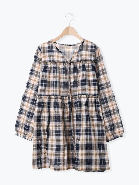 Samansa Mos2「◎サッカーチェックチュニック」|シャツ・ブラウス|