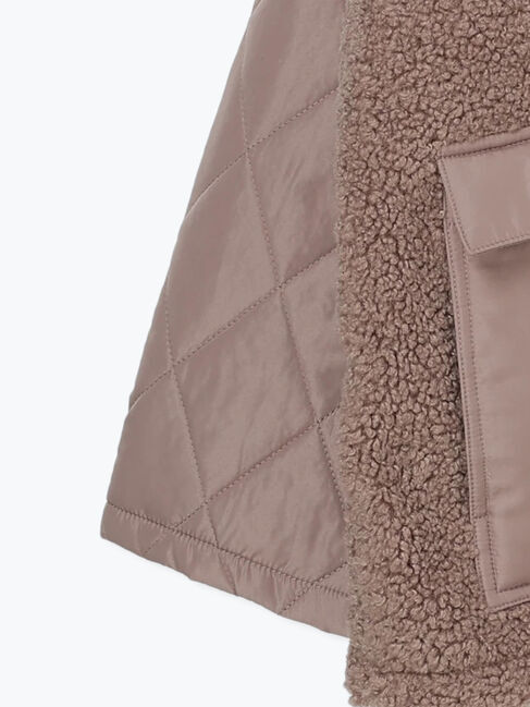 Samansa Mos2 blue「スタンドボアキルトジャケット」|その他|