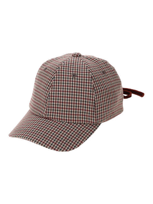 Samansa Mos2 Lagom「チェックリボンキャップ」|その他|ボルドー