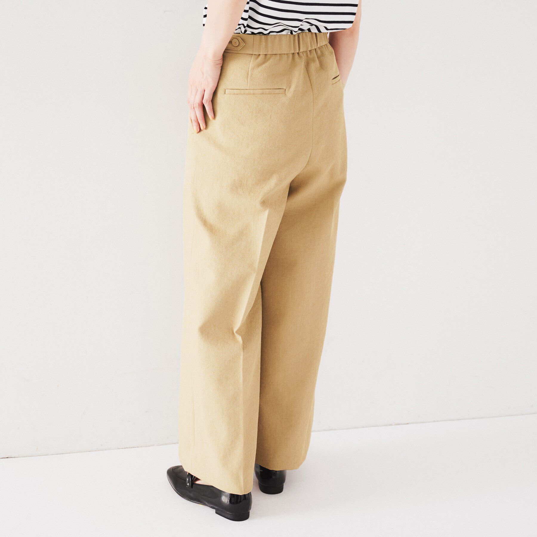 UNTITLED「【洗える/ドライタッチ】センタープレス ワイドパンツ」|その他|