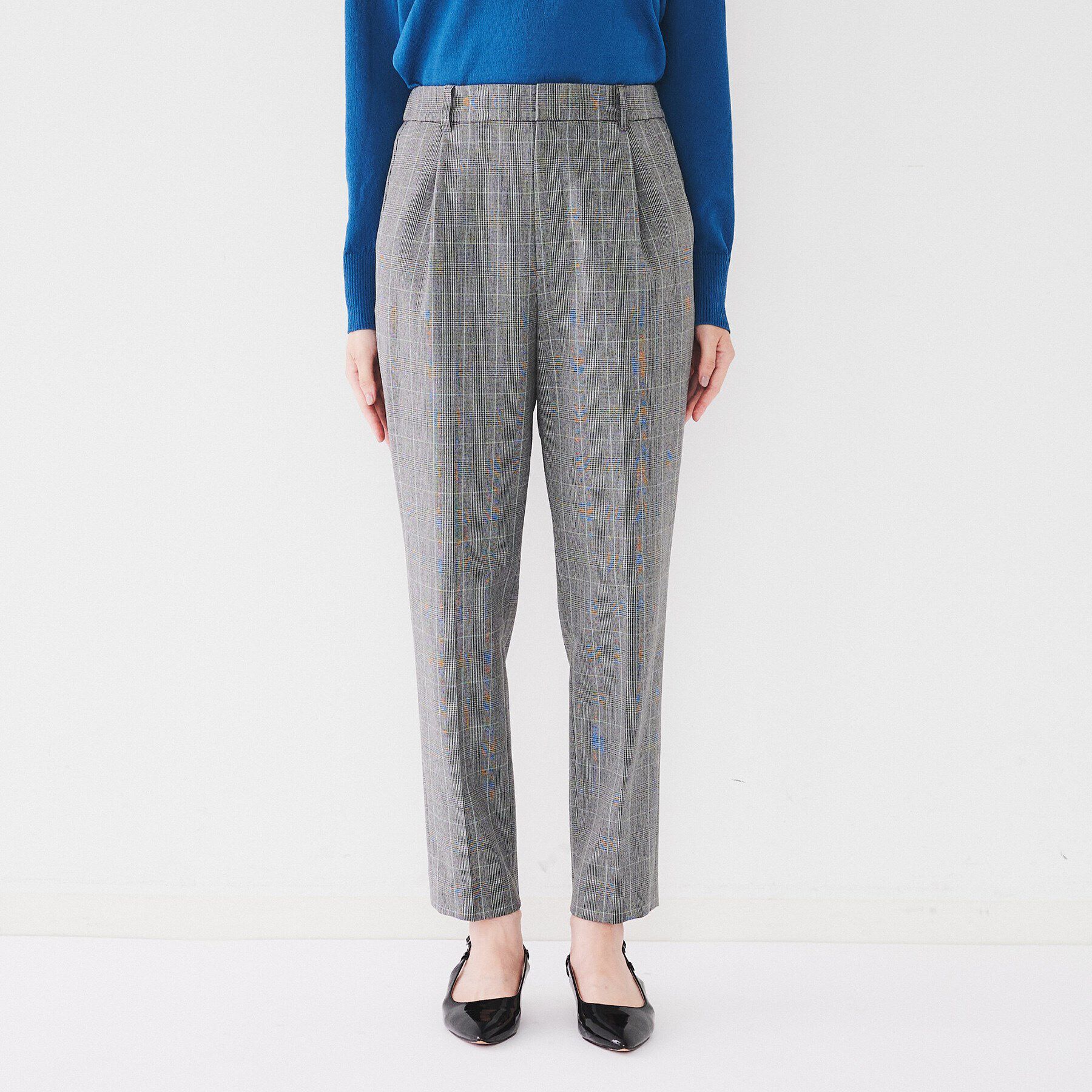 UNTITLED「【ストレッチ/後ろウエストゴム】タックテーパードパンツ」|その他|