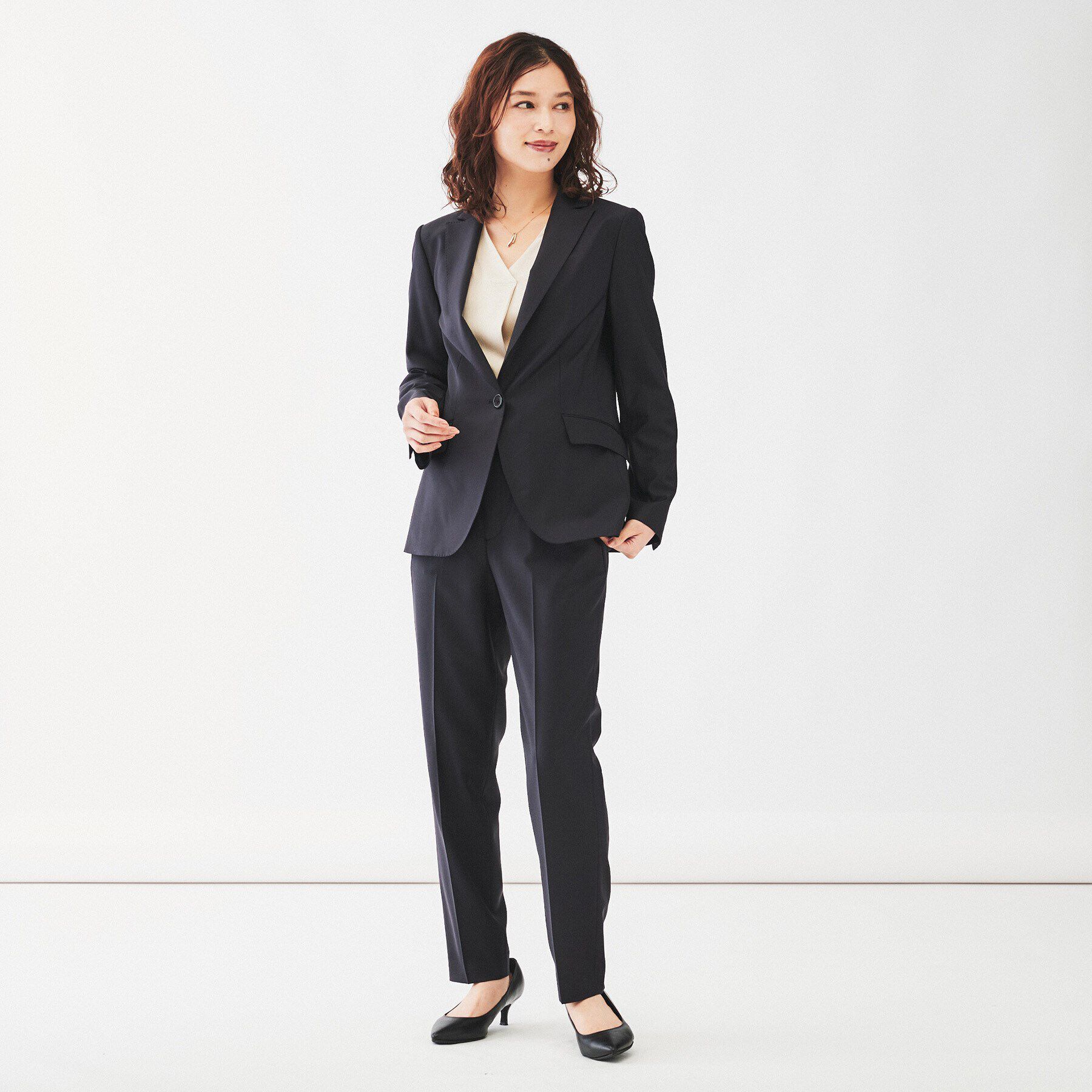 UNTITLED「【通勤スーツ/日本製】ウーステッド テーパードパンツ」|その他|