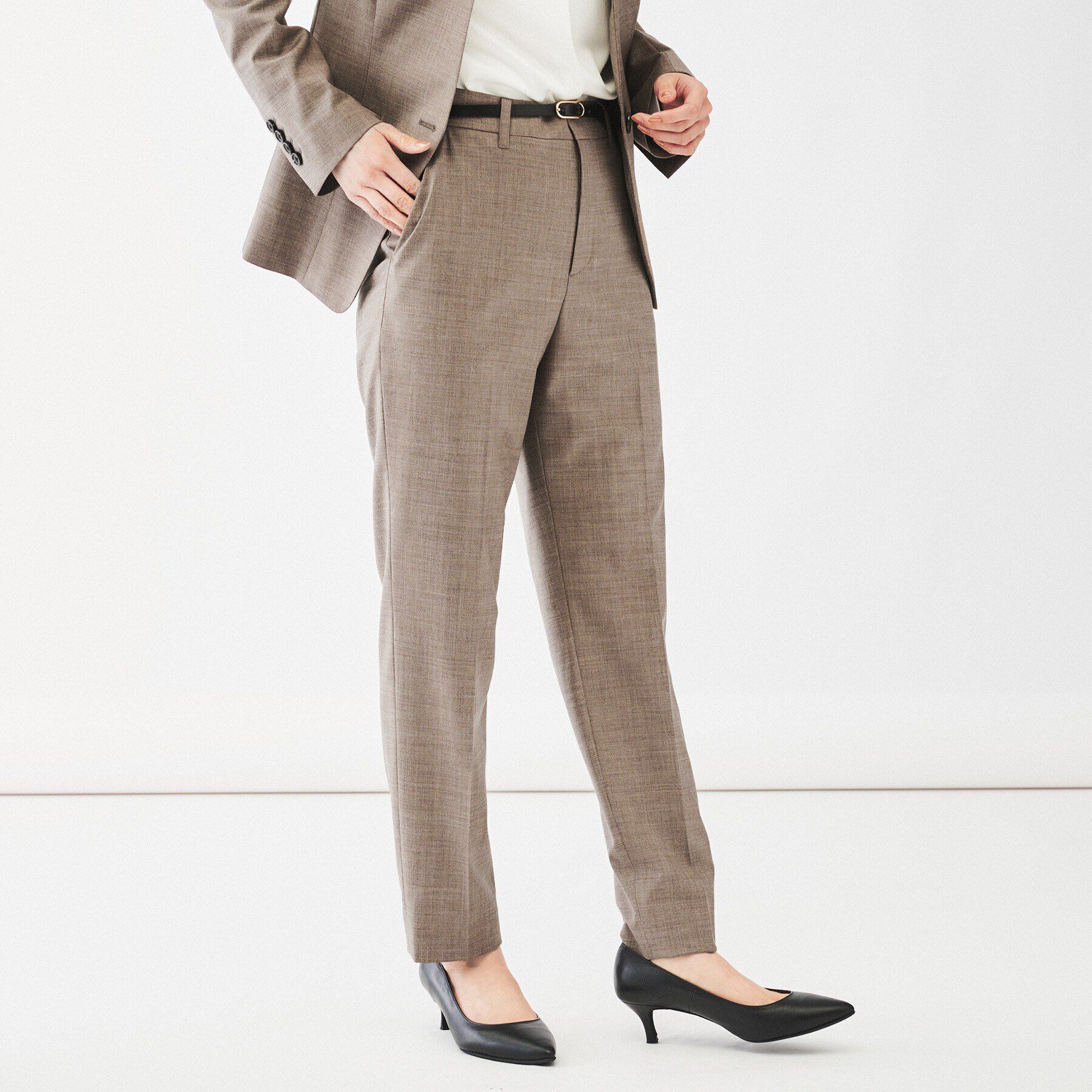 UNTITLED「【通勤スーツ/日本製】ウーステッド テーパードパンツ」|その他|