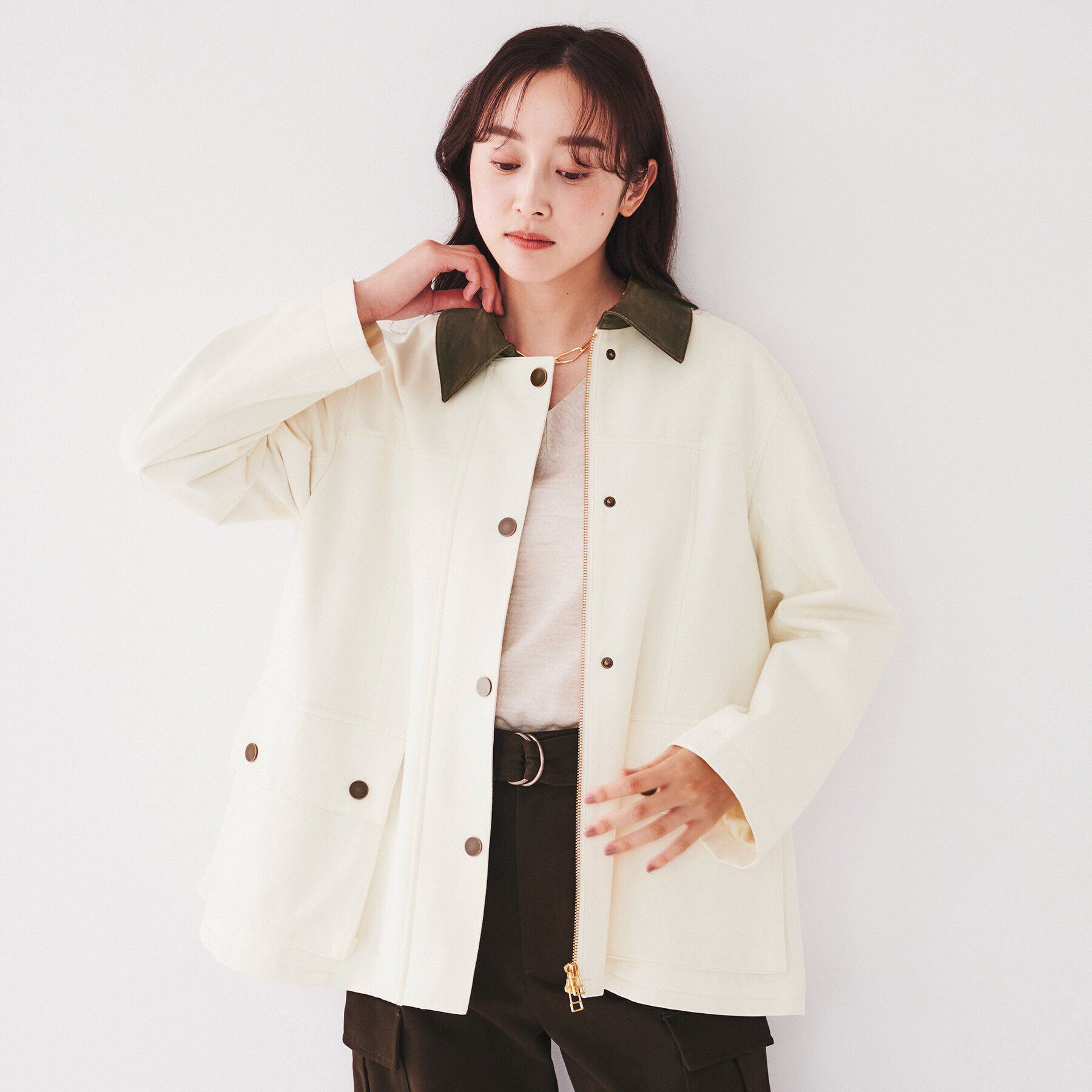 UNTITLED「【ヴィンテージ感】コットンモール ショートブルゾン」|ブルゾン・スタジャン|