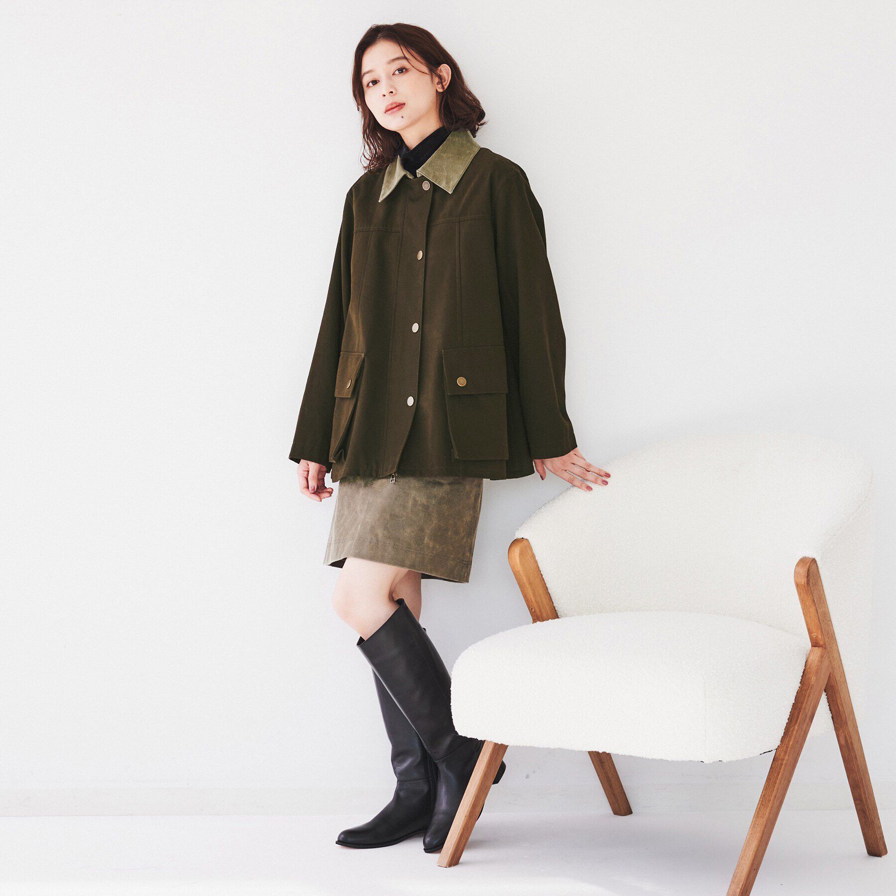 UNTITLED「【ヴィンテージ感】コットンモール ショートブルゾン」|ブルゾン・スタジャン|