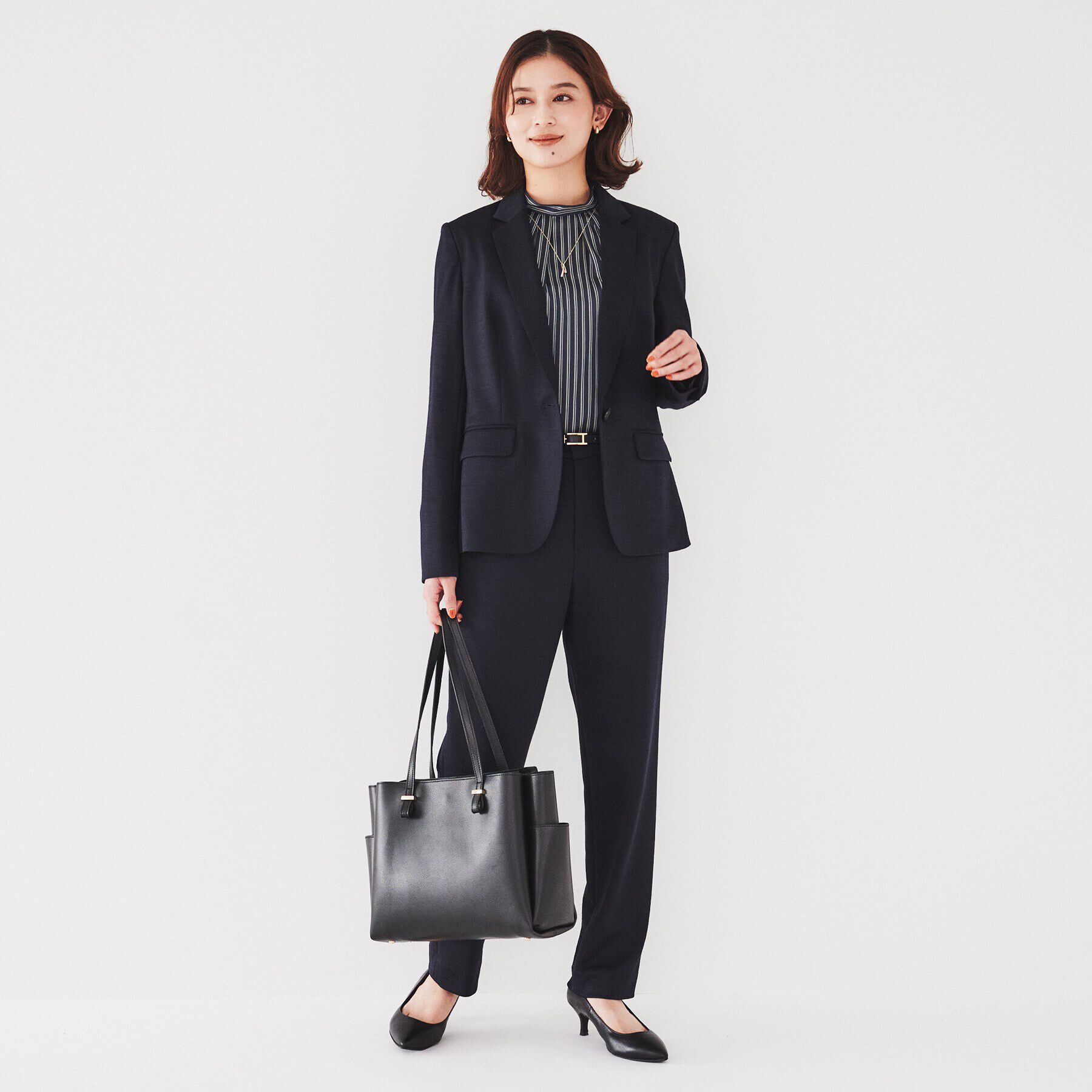 UNTITLED「【通勤スーツ】ウール混ジャージ テーパードパンツ」|その他|