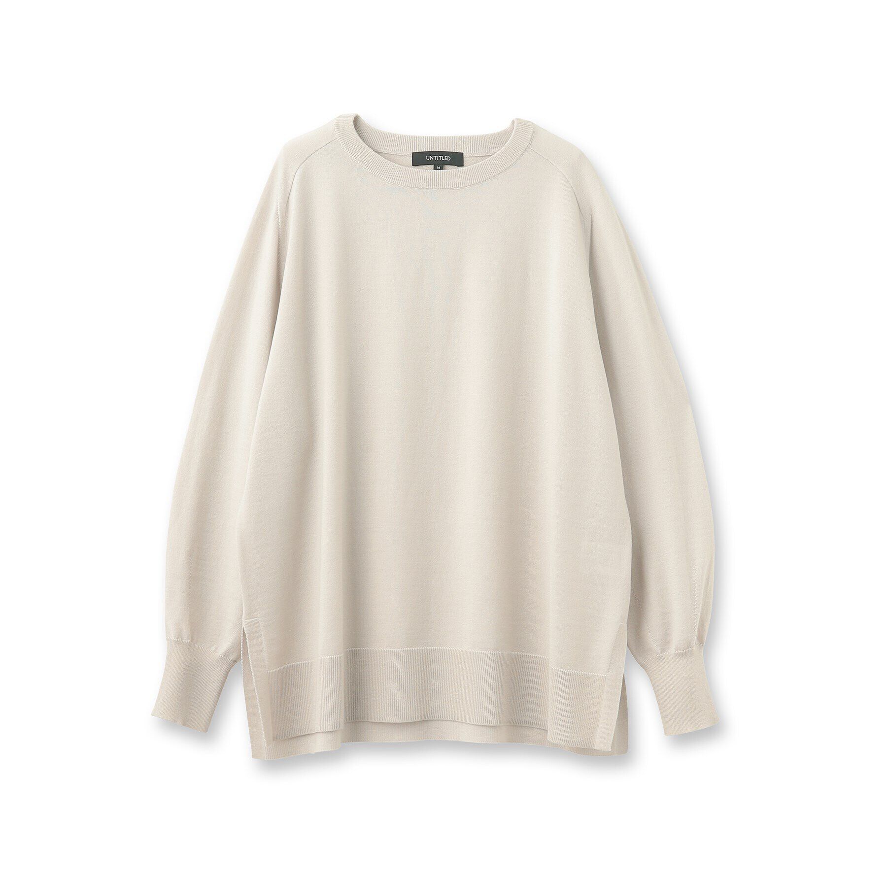 UNTITLED「【体型カバー】ウール ロング丈プルオーバーニット」|ニット・セーター|