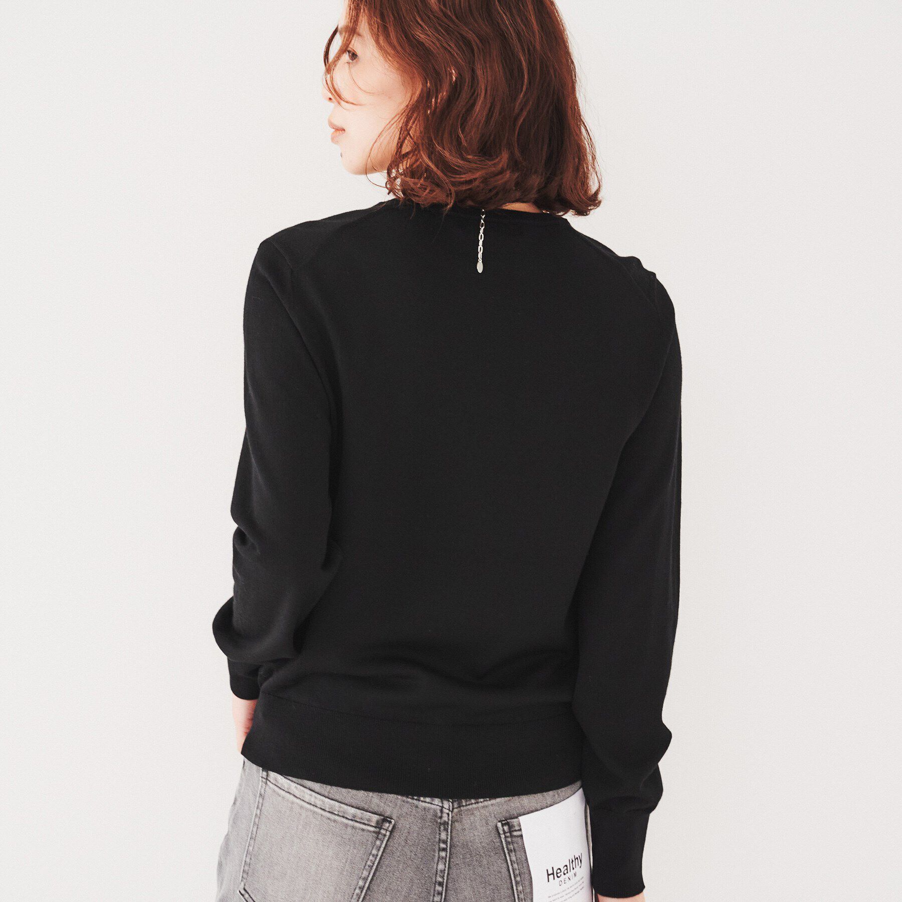 UNTITLED「【アンサンブル可能/8色展開】ウール クルーネックプルオーバーニット」|ニット・セーター|