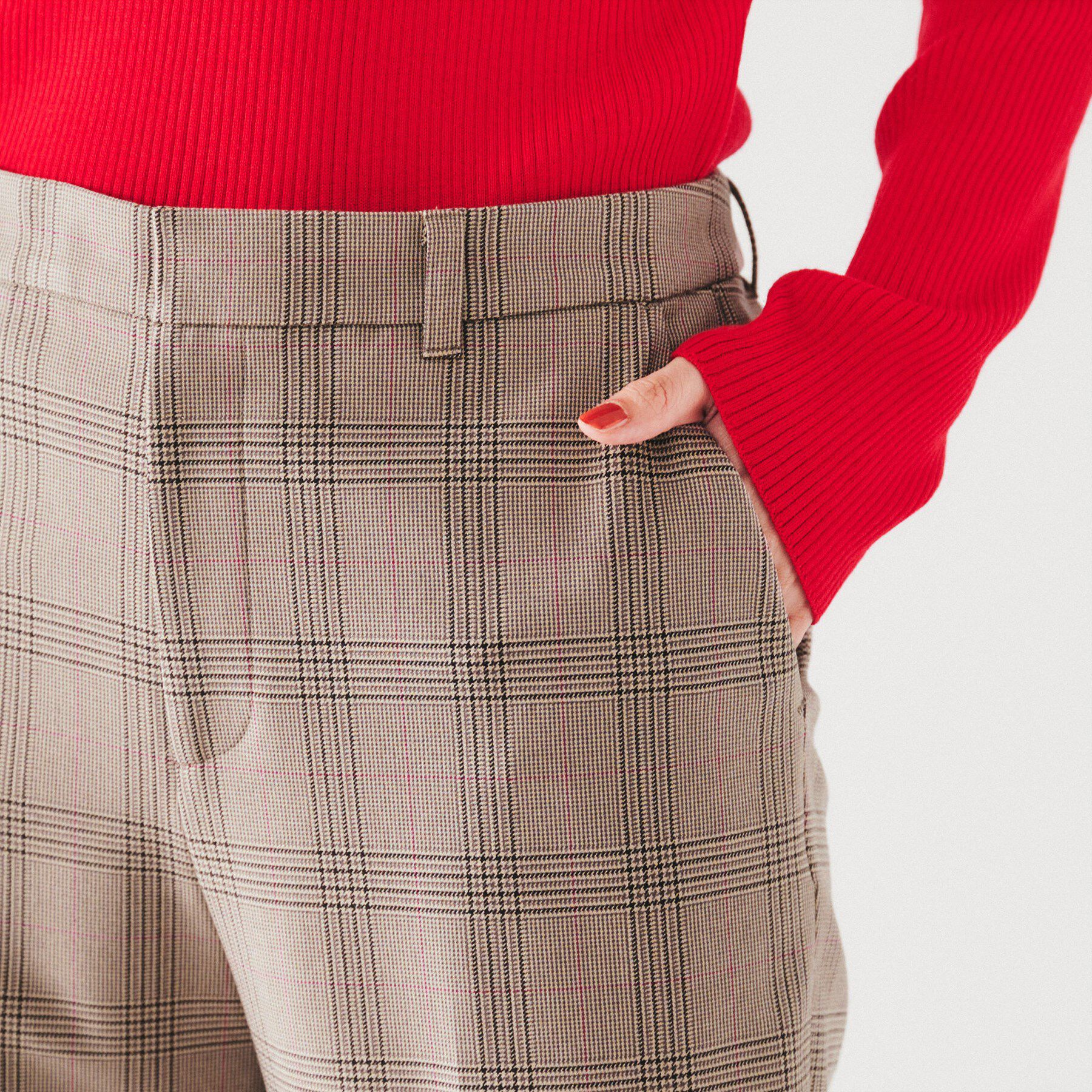 UNTITLED「【裏起毛/後ろウエストゴム/日本製】タックなしテーパードパンツ」|その他|