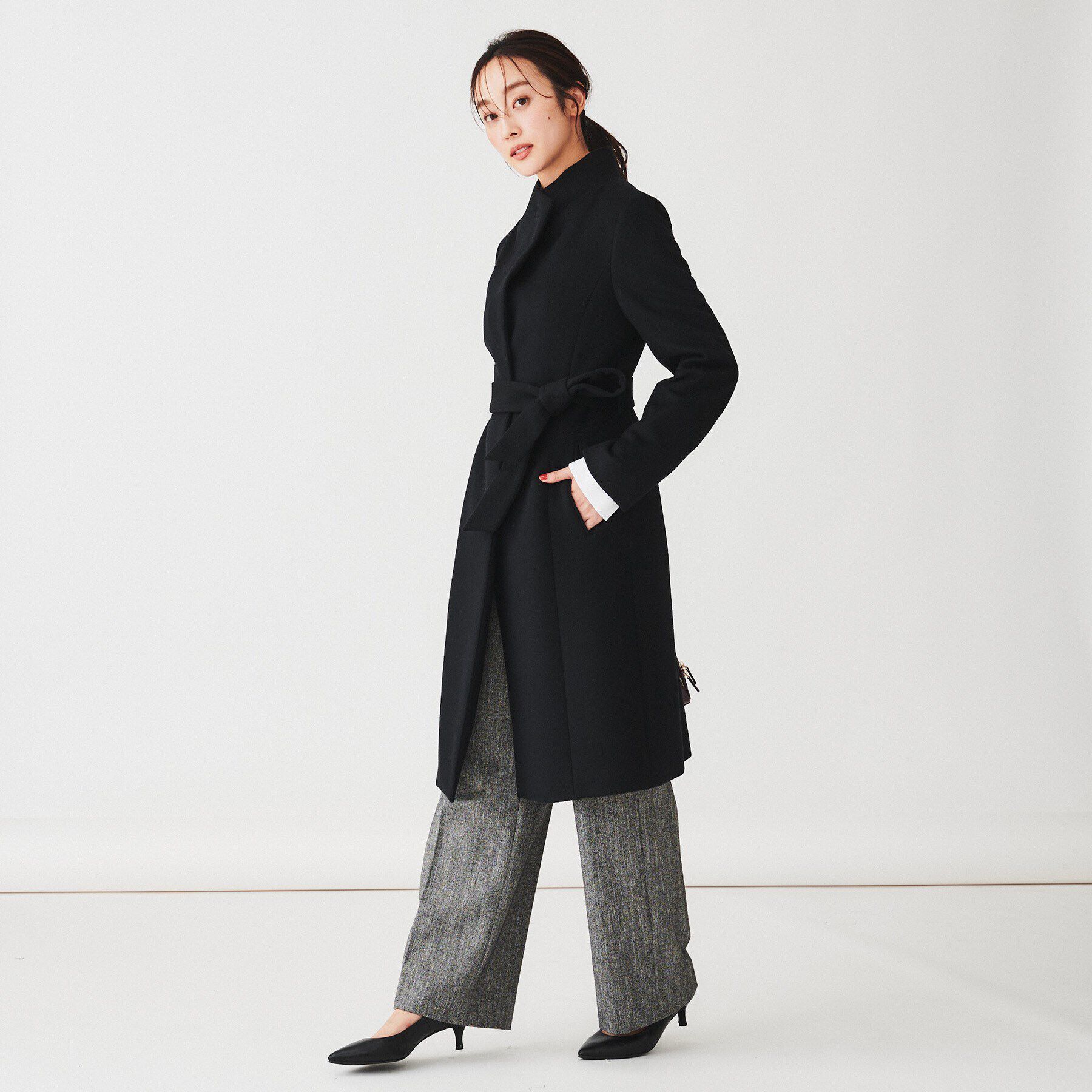 UNTITLED「【日本製】2WAYスタンドカラーロングコート」|その他|