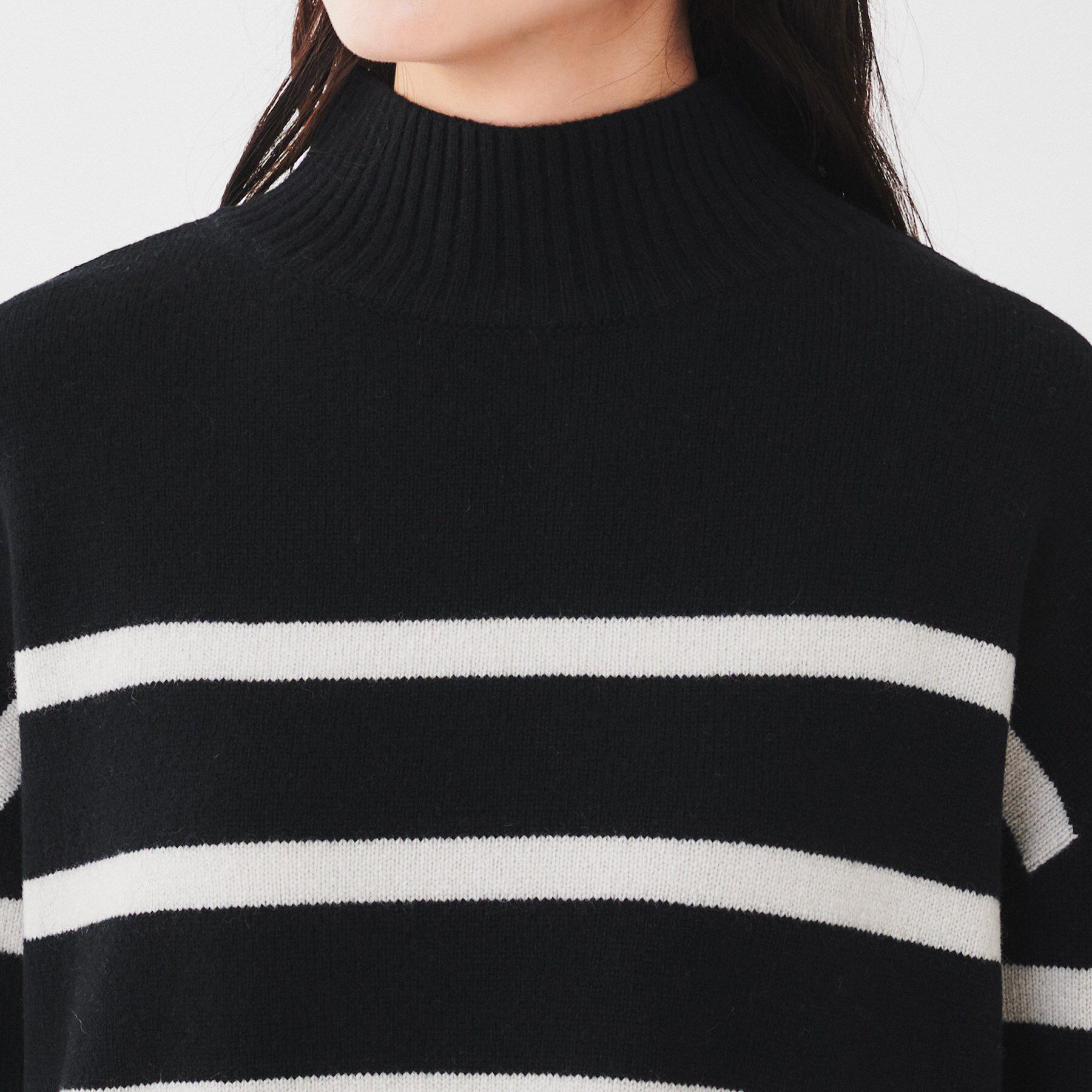 UNTITLED「ラムウールカシミヤ ボトルネックプルオーバーニット」|ニット・セーター|