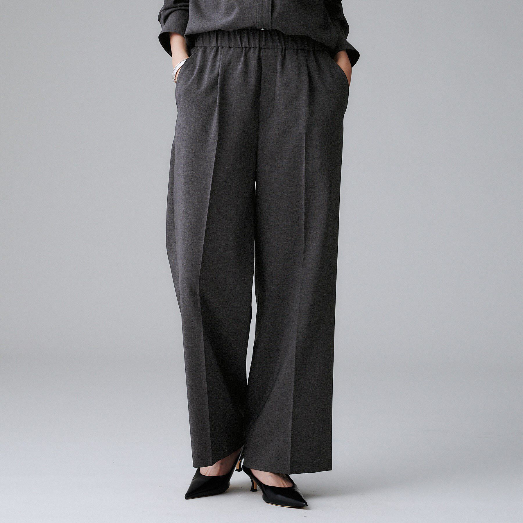 UNTITLED「【UV/はっ水/セットアップ可】リラククールパンツ」|その他|チャコールグレー(0