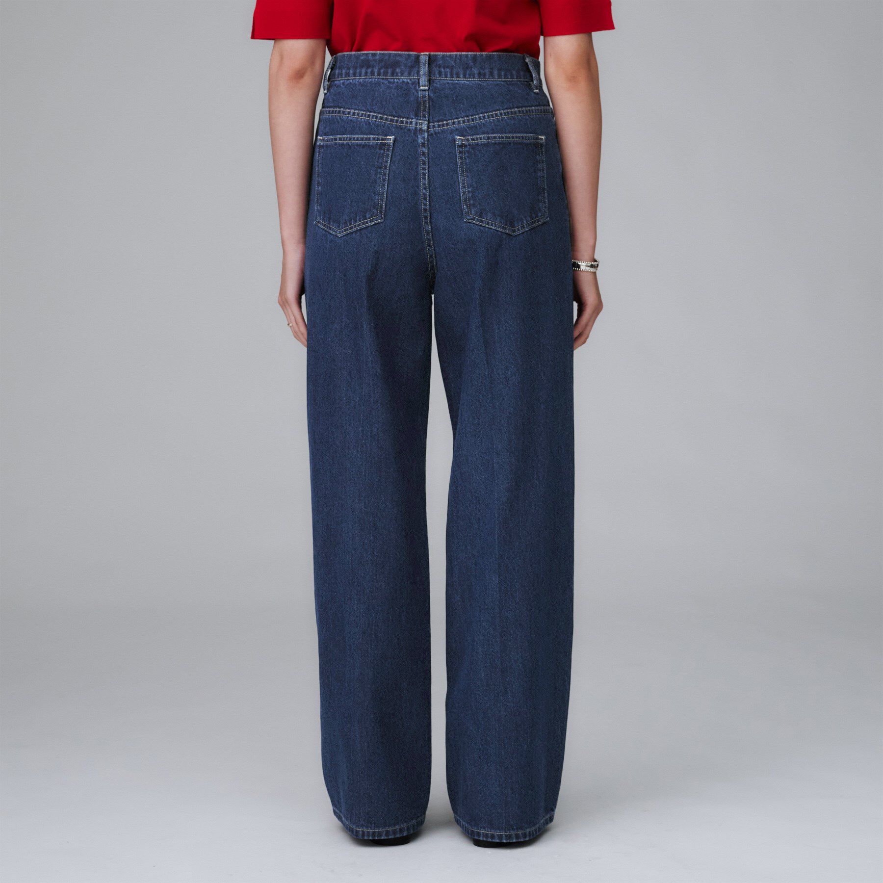 UNTITLED「【グレー/ブルー/ジーンズ】ソフトワイドデニムパンツ」|デニム|